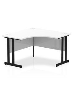 Dynamic Impulse 1200mm Corner Desk White Top Black Cantilever Leg MI003312