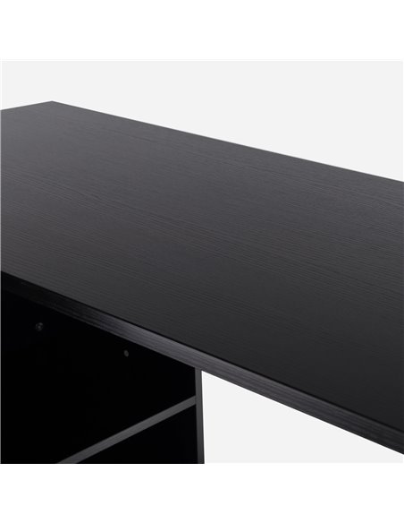 HOMCOM Computer Desk Table Workstation Home Office L Shape Drawer Shelf File Cabinet Black - pic 7520 | FastDaddyshop