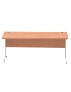 Dynamic Impulse 1800 x 800mm Straight Office Desk Beech Top Silver Cantilever Leg I000286 2