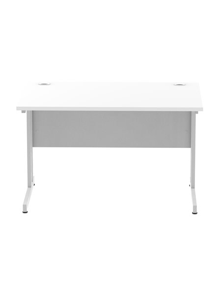 Dynamic Impulse 1200 x 800mm Straight Office Desk White Top Silver Cantilever Leg I000305 - pic 75250 | FastDaddyshop