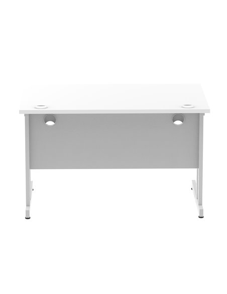 Dynamic Impulse 1200 x 800mm Straight Office Desk White Top Silver Cantilever Leg I000305 - pic 75254 | FastDaddyshop