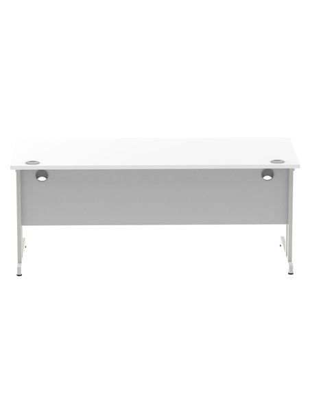 Dynamic Impulse 1800 x 800mm Straight Office Desk White Top Silver Cantilever Leg I000308 - pic 75278 | FastDaddyshop