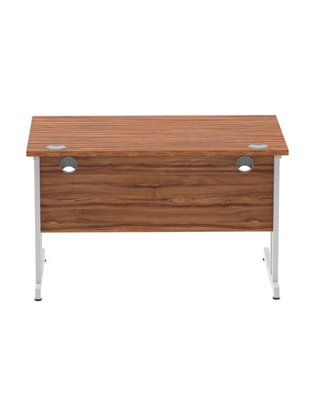 Dynamic Impulse 1200 x 800mm Straight Office Desk Walnut Top Silver Cantilever Leg I000327 - pic 75286 | FastDaddyshop