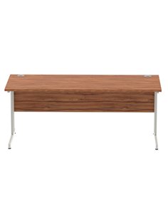 Dynamic Impulse 1800 x 800mm Straight Office Desk Walnut Top Silver Cantilever Leg I000330 2