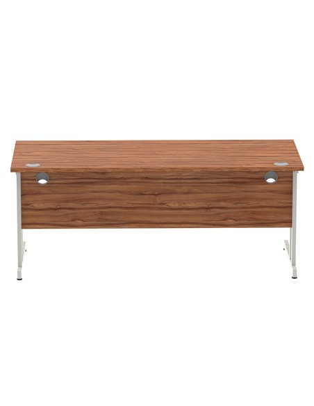 Dynamic Impulse 1800 x 800mm Straight Office Desk Walnut Top Silver Cantilever Leg I000330 - pic 75310 | FastDaddyshop