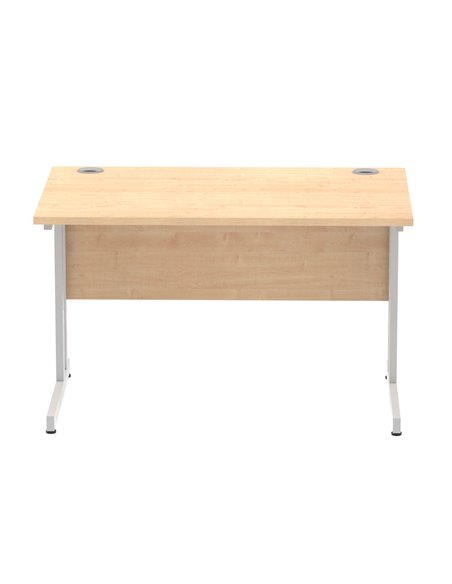Dynamic Impulse 1200 x 800mm Straight Office Desk Maple Top Silver Cantilever Leg I000349 - pic 75314 | FastDaddyshop