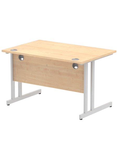 Dynamic Impulse 1200 x 800mm Straight Office Desk Maple Top Silver Cantilever Leg I000349 - pic 75317 | FastDaddyshop