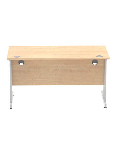 Dynamic Impulse 1400 x 800mm Straight Office Desk Maple Top Silver Cantilever Leg I000350 - pic 75326 | FastDaddyshop