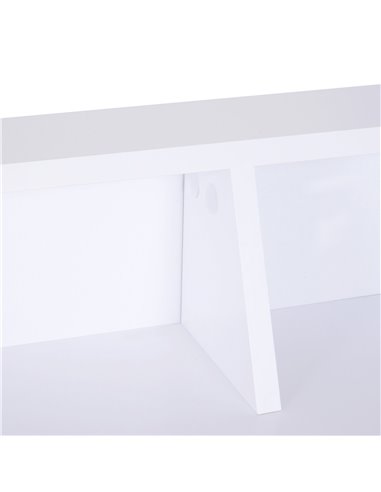 HOMCOM Retro Style Computer Desk Side Console Writing Table Study Workstation 2 Drawers Storage Shelves Home Office Furniture Wo