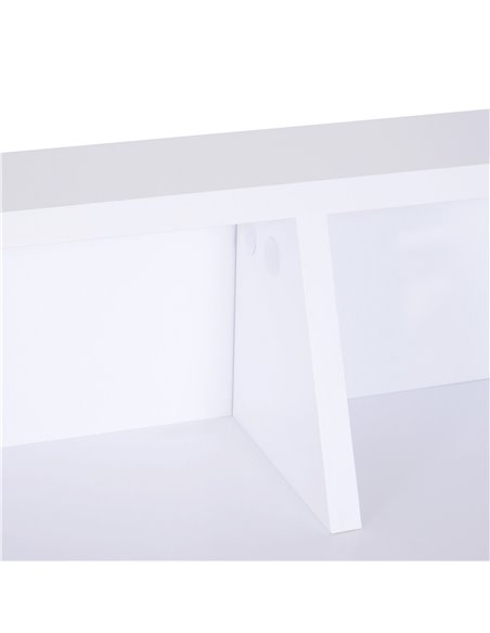 HOMCOM Retro Style Computer Desk Side Console Writing Table Study Workstation 2 Drawers Storage Shelves Home Office Furniture Wo - pic 7533 | FastDaddyshop