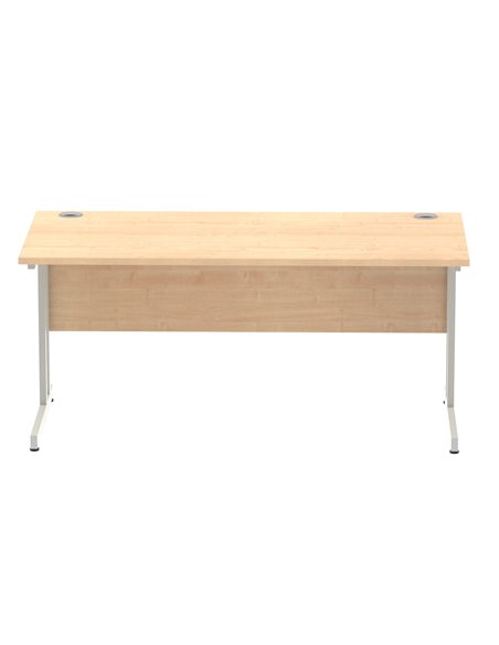 Dynamic Impulse 1600 x 800mm Straight Office Desk Maple Top Silver Cantilever Leg I000351 - pic 75330 | FastDaddyshop