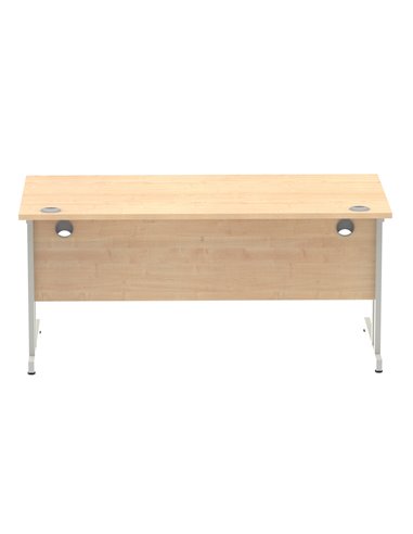 Dynamic Impulse 1600 x 800mm Straight Office Desk Maple Top Silver Cantilever Leg I000351