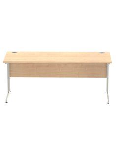 Dynamic Impulse 1800 x 800mm Straight Office Desk Maple Top Silver Cantilever Leg I000352 2