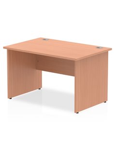Dynamic Impulse 1200 x 800mm Straight Office Desk Beech Top Panel End Leg I000371