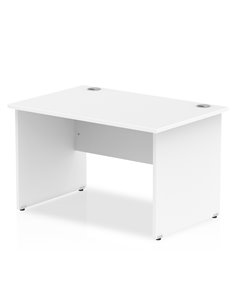 Dynamic Impulse 1200 x 800mm Straight Office Desk White Top Panel End Leg I000393