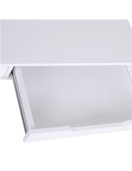 HOMCOM Retro Style Computer Desk Side Console Writing Table Study Workstation 2 Drawers Storage Shelves Home Office Furniture Wo - pic 7535 | FastDaddyshop