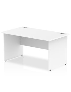 Dynamic Impulse 1400 x 800mm Straight Office Desk White Top Panel End Leg I000394