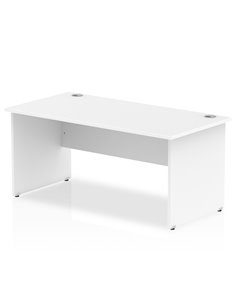 Dynamic Impulse 1800 x 800mm Straight Office Desk White Top Panel End Leg I000396