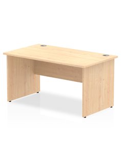 Dynamic Impulse 1400 x 800mm Straight Office Desk Maple Top Panel End Leg I000438