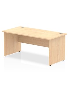 Dynamic Impulse 1600 x 800mm Straight Office Desk Maple Top Panel End Leg I000439