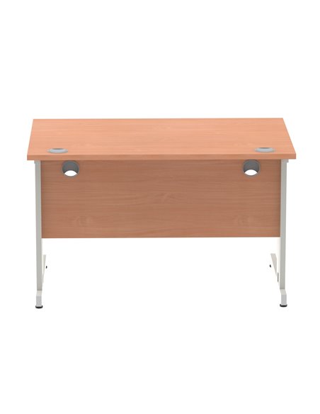 Dynamic Impulse 1200 x 800mm Straight Office Desk Beech Top Silver Cable Managed Leg I000459 - pic 75366 | FastDaddyshop