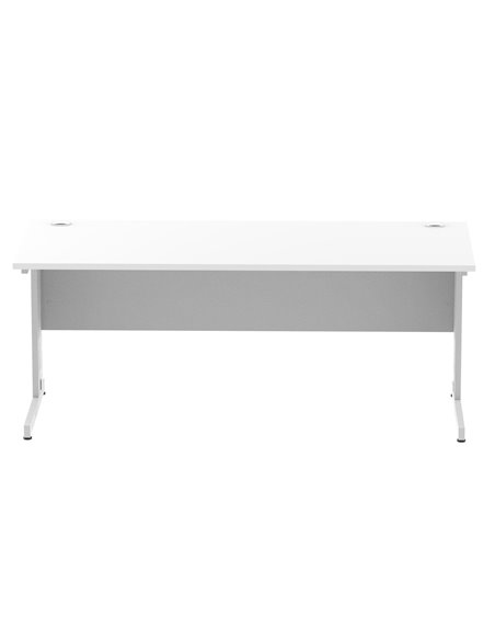Dynamic Impulse 1800 x 800mm Straight Office Desk White Top Silver Cable Managed Leg I000481 - pic 75418 | FastDaddyshop