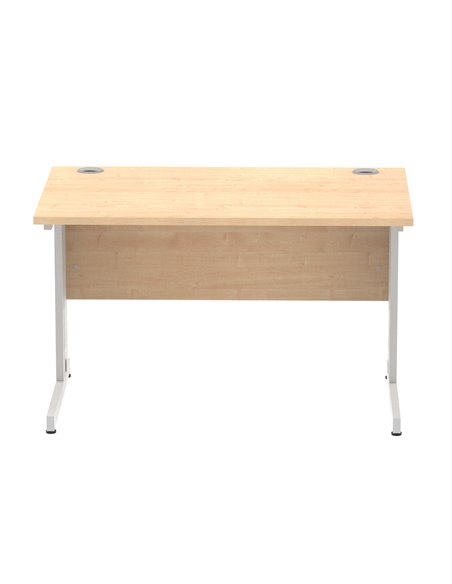 Dynamic Impulse 1200 x 800mm Straight Office Desk Maple Top Silver Cable Managed Leg I000516 - pic 75458 | FastDaddyshop