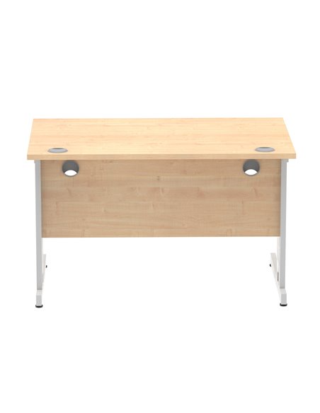 Dynamic Impulse 1200 x 800mm Straight Office Desk Maple Top Silver Cable Managed Leg I000516 - pic 75462 | FastDaddyshop