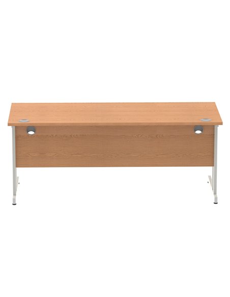 Dynamic Impulse 1800 x 800mm Straight Office Desk Oak Top Silver Cantilever Leg I000809 - pic 75518 | FastDaddyshop