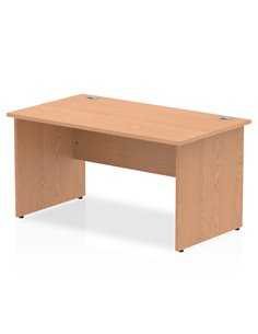 Dynamic Impulse 1400 x 800mm Straight Office Desk Oak Top Panel End Leg I000829