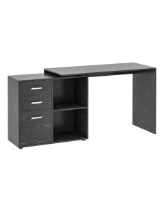 Homcom Computer Desk with Drawer Shelf File Cabinet, Black