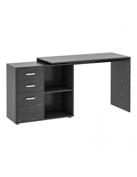Homcom Computer Desk with Drawer Shelf File Cabinet, Black - pic 7554 | FastDaddyshop