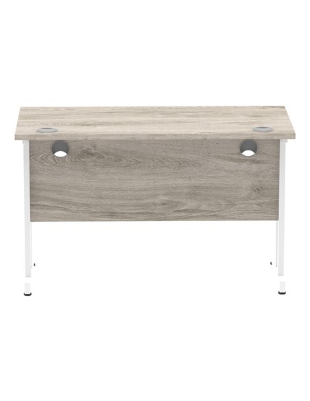 Dynamic Impulse 1200 x 600mm Straight Office Desk Grey Oak Top White Cantilever Leg I003068 - pic 75611 | FastDaddyshop