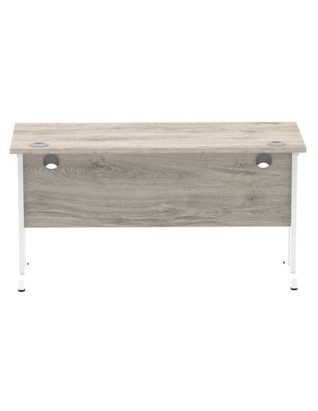 Dynamic Impulse 1400 x 600mm Straight Office Desk Grey Oak Top White Cantilever Leg I003072 - pic 75636 | FastDaddyshop