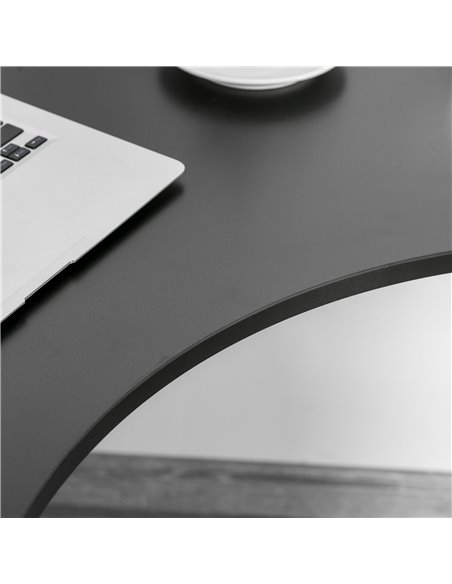 HOMCOM L-Shaped Computer Desk Table with Storage Drawer Home Office Corner Industrial Style Workstation, Black - pic 7565 | FastDaddyshop