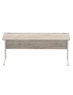 Dynamic Impulse 1800 x 800mm Straight Office Desk Grey Oak Top Silver Cantilever Leg I003078 2