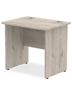 Dynamic Impulse 800 x 600mm Straight Office Desk Grey Oak Top Panel End Leg I003082