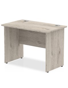 Dynamic Impulse 1000 x 600mm Straight Office Desk Grey Oak Top Panel End Leg I003084