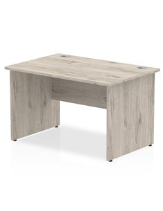 Dynamic Impulse 1200 x 800mm Straight Office Desk Grey Oak Top Panel End Leg I003085