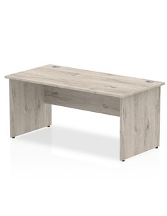Dynamic Impulse 1600 x 800mm Straight Office Desk Grey Oak Top Panel End Leg I003089