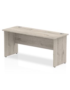 Dynamic Impulse 1600 x 600mm Straight Office Desk Grey Oak Top Panel End Leg I003090