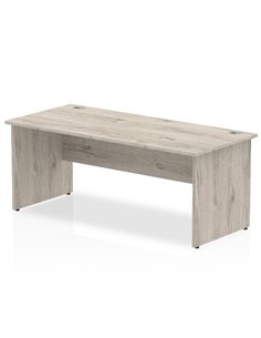 Dynamic Impulse 1800 x 800mm Straight Office Desk Grey Oak Top Panel End Leg I003091