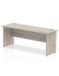 Dynamic Impulse 1800 x 600mm Straight Office Desk Grey Oak Top Panel End Leg I003092