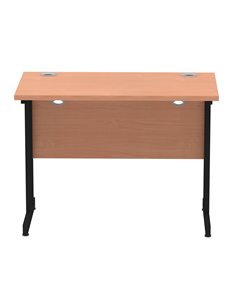 Dynamic Impulse 1000 x 600mm Straight Office Desk Beech Top Black Cantilever Leg I004299 2
