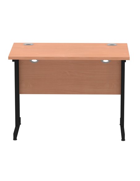 Dynamic Impulse 1000 x 600mm Straight Office Desk Beech Top Black Cantilever Leg I004299 - pic 75842 | FastDaddyshop