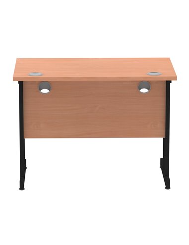 Dynamic Impulse 1000 x 600mm Straight Office Desk Beech Top Black Cantilever Leg I004299