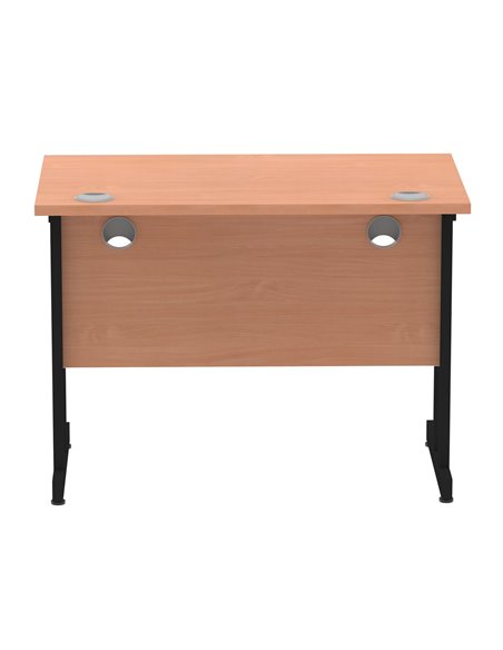 Dynamic Impulse 1000 x 600mm Straight Office Desk Beech Top Black Cantilever Leg I004299 - pic 75846 | FastDaddyshop
