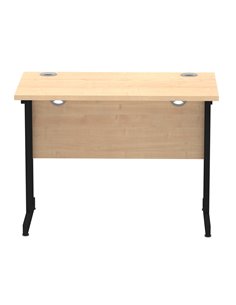 Dynamic Impulse 1000 x 600mm Straight Office Desk Maple Top Black Cantilever Leg I004300 2