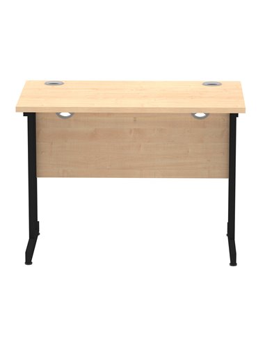 Dynamic Impulse 1000 x 600mm Straight Office Desk Maple Top Black Cantilever Leg I004300
