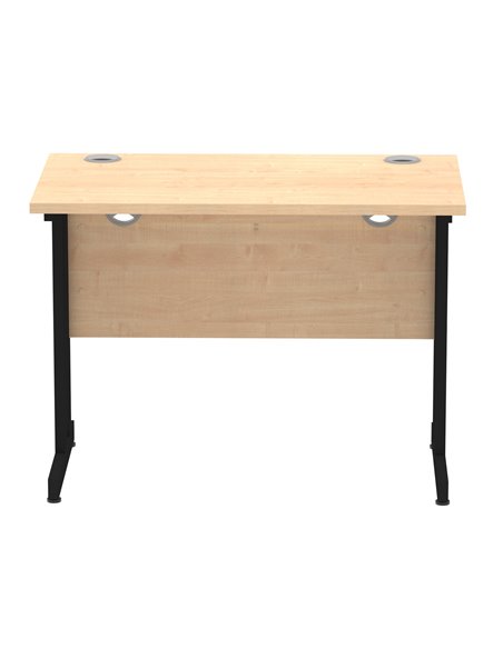 Dynamic Impulse 1000 x 600mm Straight Office Desk Maple Top Black Cantilever Leg I004300 - pic 75850 | FastDaddyshop
